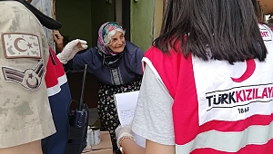Kızılay ve Jadndarma bayram öncesi muhtaçlara destek
